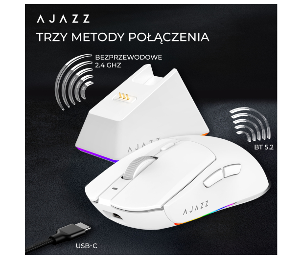 Ajazz AJ139 V2 MC 3311 ze stacją dokującą biała - 1536391 - zdjęcie 7